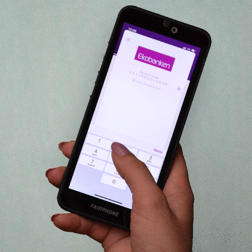 Internetbanken i telefonappen