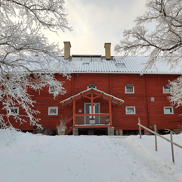 Huvudkontoret i Järna vinterbild
